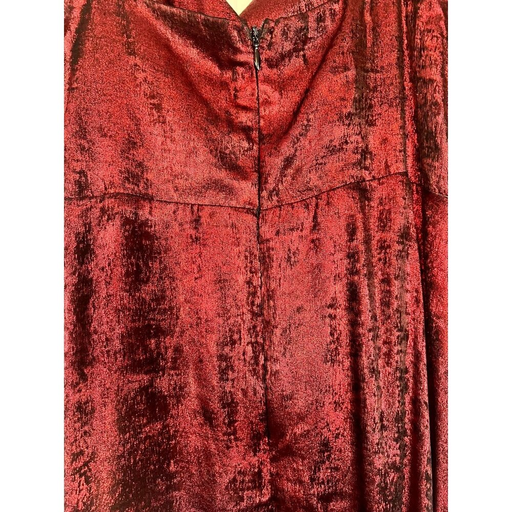Lulus Shining Just For You Red Metallic Cowl Neck Maxi Dress Size Small - Picture 6 of 11